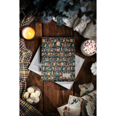 Látkový obal na knihy booksleeve Knihovna tmavá – Zboží Dáma