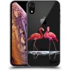 Pouzdro a kryt na mobilní telefon Apple Pouzdro Picasee silikonové Apple iPhone XR - Flamingos couple čiré