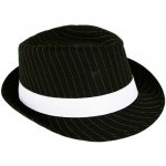 Klobouk gangster Mafián Černý s Bílou Páskou 5905548911 – Zbozi.Blesk.cz