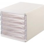 Helit plastový box 5 zásuvek transparentní šedý – Hledejceny.cz