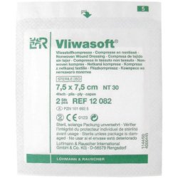 Vliwasoft Komprese sterilní 7,5 x 7,5 cm/4vrs. 150 ks netkané.