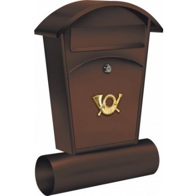 Vorel Poštovní schránka se stříškou oblou + zásobník na noviny 480x280x80mm hnědá, TO-78592 – Hledejceny.cz