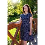 Jsem máma kojicí šaty tmavě modré s lístečky – Zboží Dáma