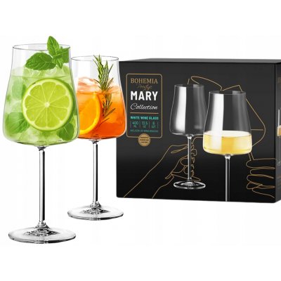 BOHEMIA PRESTIGE BOHEMIA PRESTIGE MARY SKLENICE NA BÍLÉ VÍNO 6 x 400 ml – Zboží Dáma