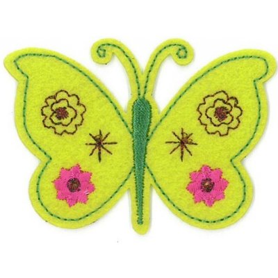 Nažehlovací aplikace motýl zelený – Zboží Mobilmania