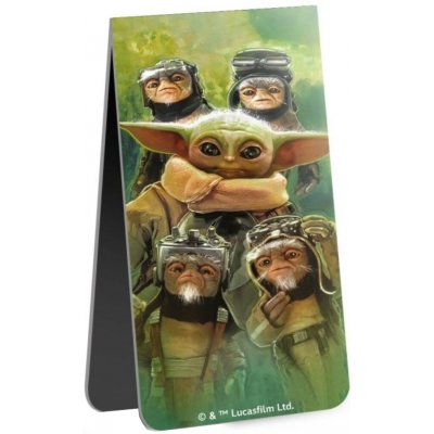 CurePink: | Magnetická knižní záložka Star Wars|The Mandalorian: Grogu (9 x 5 cm) [MS2501434] – Hledejceny.cz