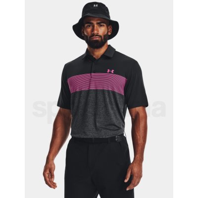 Under Armour pánské funkční tričko s krátkým rukávem PLAYOFF 3.0 STRIPE POLO 1378676-003 M černé – Zboží Mobilmania