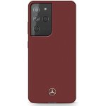 Pouzdro Mercedes Samsung Galaxy S21 Ultra 5G red Silicone Line – Hledejceny.cz