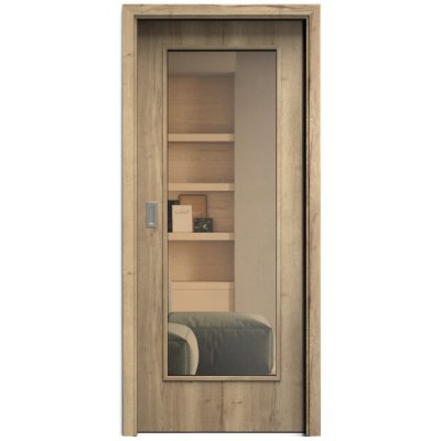 Sapeli Elegant Komfort M40 posuvné dub Halifax 80 x 197 cm Planibel bronz – Hledejceny.cz