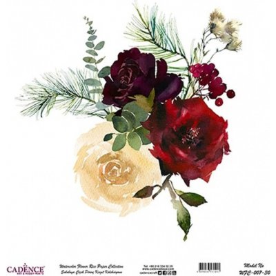 Cadence Rýžový papír v roli 30 x 30 cm Tři růže – Zboží Dáma