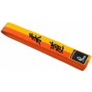 Judo půlené barevné pásky s nášivkou a výšivkou, Žluto-oranžová, MASUTAZU