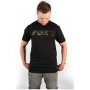 Fox Triko Black Camo Chest Print T-Shirt