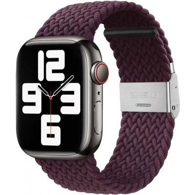 AW Pletený řemínek na Apple Watch s přezkou - Vínově červený Šířka uchycení řemínku: 38/40/41mm Vínově Červený IR-PTRAW-12 – Zboží Mobilmania