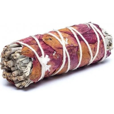 Mani Bhadra Bílá šalvěj s plátky růží růžové 10 cm 25-35 g – Sleviste.cz
