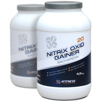 4FITNESS Gainer 20 nitrix oxid 3000 g – Zboží Mobilmania