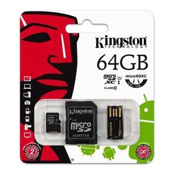 Kingston 64 GB Mobility Kit G2 class 10 microSDXC + čtečka MBLY10G2/64GB