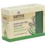Sattva Ajurvédské ručně dělané mýdlo Neem a Aloe vera 125 g – Zboží Mobilmania