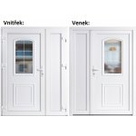 Soft Dvoukřídlé vchodové 3D 302+Panel Plný Bílá/bílá levé 150 x 200 cm – Hledejceny.cz