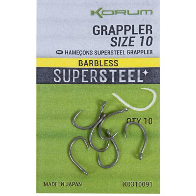 Korum Grappler Hooks Barbless vel.10 10 ks – Zboží Dáma