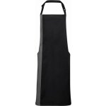 Premier Workwear Klasická zástěra s laclem s kontrastně zbarveným bočním dílem černá šedá 72x86cm PW162 – Hledejceny.cz