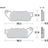 Moto brzdový kotouč Brzdové destičky DP Brakes zadní HONDA CB 600 F Hornet / S rok 07-13