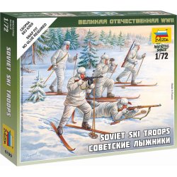 Zvezda figurky Wargames WWII Soviet Ski Troops 6199 1:72