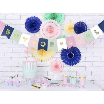 PartyDeco BANNER Happy Birthday tm.pastelová 11,5x140cm – Sleviste.cz