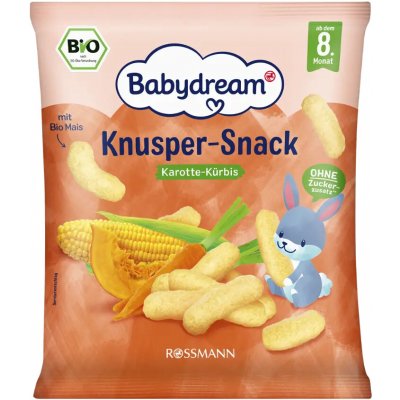 Babydream BIO křupavá svačinka s mrkví a dýní 30 g – Zboží Dáma
