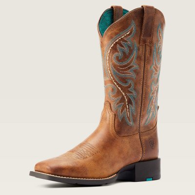 *W* Westernové boty Ariat Round Up Back Zip dámské desert sand – Zboží Dáma