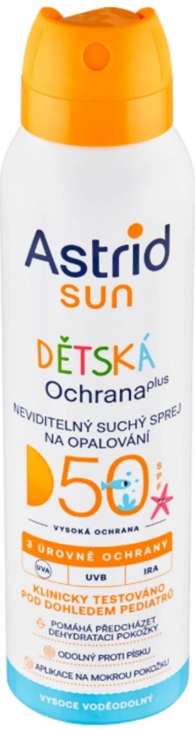 Astrid Sun Dětský neviditelný suchý sprej na opalování SPF 50 150 ml