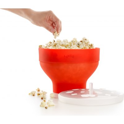 Lékué Nádoba na přípravu popcornu v mikrovlnce červená – Hledejceny.cz
