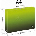 Oxybag Kufřík lamino hranatý A4 OXY NEXT Ombre – Zboží Mobilmania
