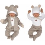 Z&ampZ 5-dílná kojenecká soupravička pletená do porodnice béžová bílá – Zboží Dáma