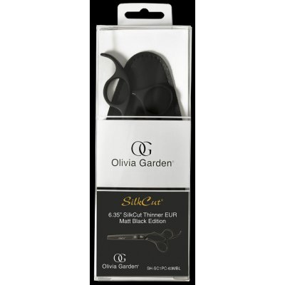 Olivia Garden Silk Cut Shear Matt Black Edition T6-35BLprofi efilační nůžky na vlasy – Zboží Dáma