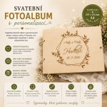 Svatební fotoalbum A4 se jmény – dřevěné gravírované album | ADVIPO dekorace – Sleviste.cz