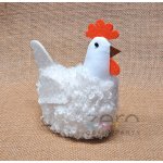 Slepice v kožichu stojicí 21 cm bílá – Hledejceny.cz