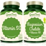 Greenfood Nutrition Magnesium Chelát + Vitamin B6 90 kapslí + Vitamin D3 60 kapslí – Hledejceny.cz