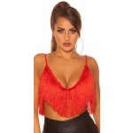 Sexy KouCla Crop with fringes red – Zboží Mobilmania