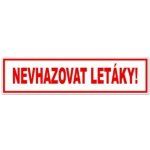 Samolepka Nevhazovat letáky! 02 – HobbyKompas.cz