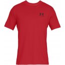 Pánské tričko s krátkým rukávem UA sportstyle Left Chest Red, 1326799-600