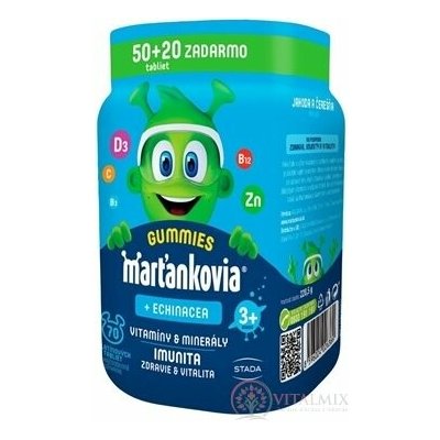 Walmark Marťánci Gummy s Echinaceou jahoda a třešeň 70 ks – Hledejceny.cz