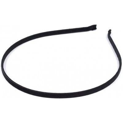 Saténová čelenka do vlasů - černá – Zboží Dáma