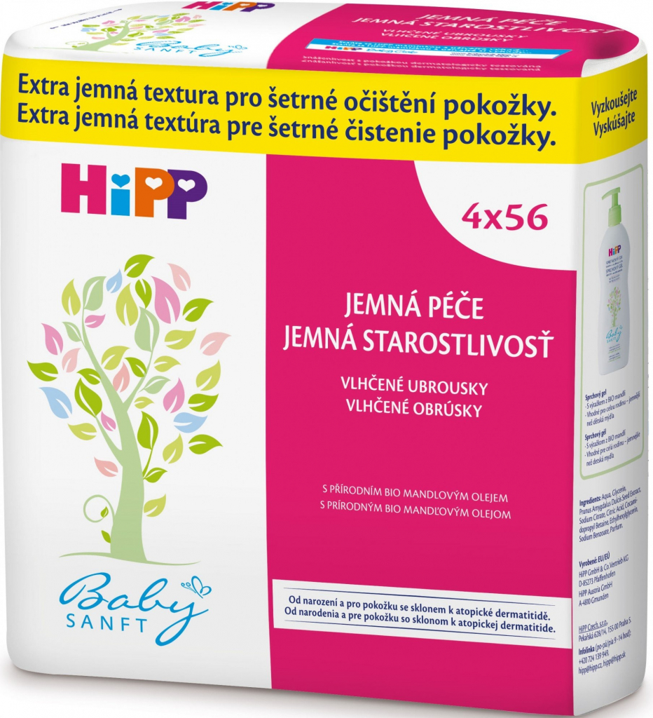 HiPP Babysanft 4 x 56 ks od 130 Kč - Heureka.cz