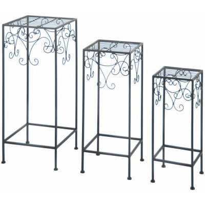 ESSCHERT DESIGN Stolek na květiny ESSCHERT´S GARDEN, set 3ks, 50 cm; 60,5 cm; 70 cm – Hledejceny.cz