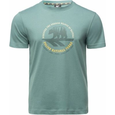 Hi-Tec HORAL pánské bavlněné triko zelená – Zboží Dáma