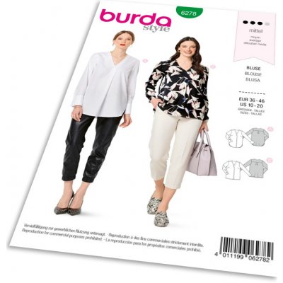 Střih Burda 6278 - Halenka, košile – Zboží Mobilmania