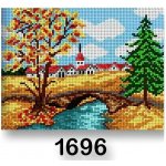 Stoklasa Vyšívací předloha obrázek na vyšívání 70246 1696 most podzim žluto-hnědá 18x24cm – HobbyKompas.cz