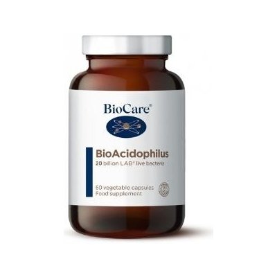 BioCare BioAcidophilus probiotika LAB4 20 miliard živých bakterií 60 kapslí