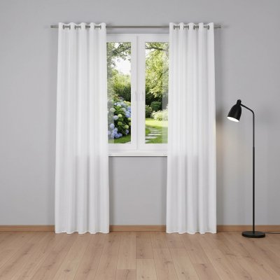 Dekorační záclona s kroužky BASIC bílá 145x300 cm (cena za 1 kus) MyBestHome – Hledejceny.cz