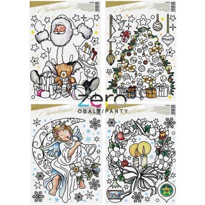 MFP Paper 8885998 okenní fólie vánoce vybarvovací WDPX-602 30x42cm – Hledejceny.cz